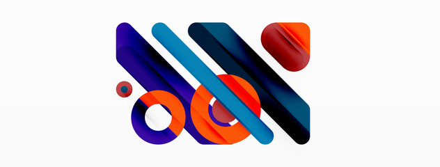 Lines geometric background. Stripes and rings composition business template for wallpaper, banner, background or landing