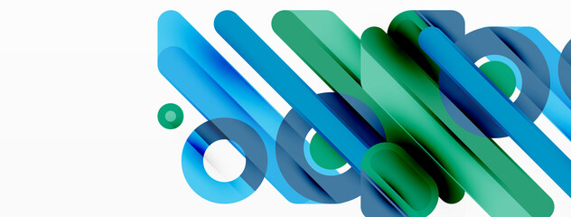 Lines geometric background. Stripes and rings composition business template for wallpaper, banner, background or landing
