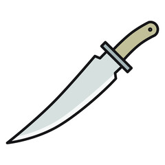 Illustration of Bowie dagger design icon