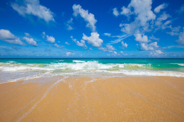 Sea beach wave colorful sky with clud summer vacation nature landscape