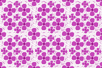 seamless romantic watercolor floral pattern on white background,purple floral pattern