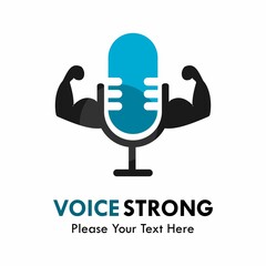 Voice strong logo template illustration