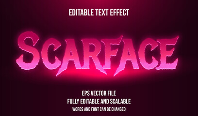 Scarface horror editable text effect