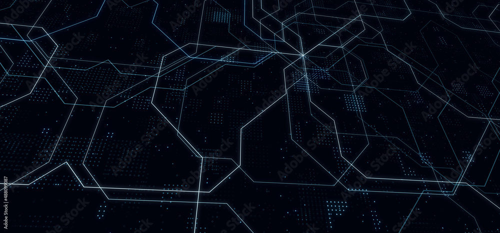 Poster abstract technology circuit board. abstract digital background with technology circuit board texture