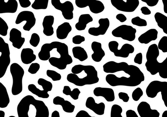 Vector black leopard print pattern animal Seamless. Leopard skin abstract for printing, cutting, and crafts Ideal for mugs, stickers, stencils, web, cover. wall stickers, home decorate and more.