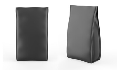 Realistic coffee bag mockup isolated on white background. Easy to use for your design, presentation. 3d illustration