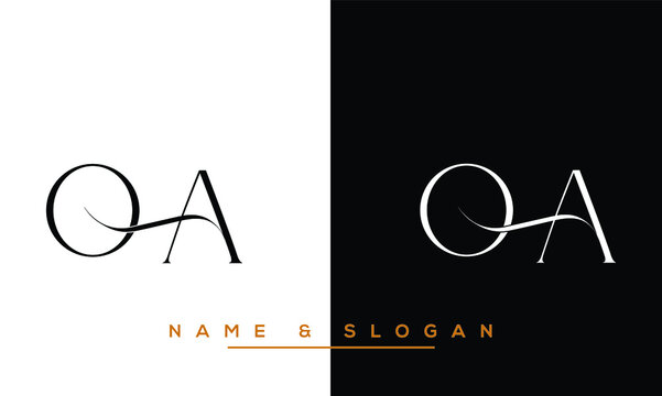 OA,  AO,  O,  A   Abstract  Letters  Logo  Monogram