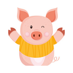 cute pig animal