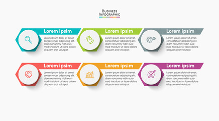 Naklejka premium Business data visualization. timeline infographic icons designed for abstract background template milestone element modern diagram process technology digital marketing data presentation chart Vector