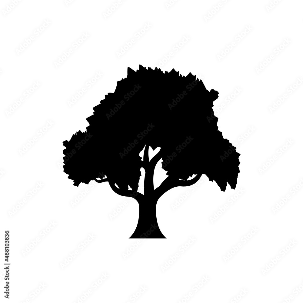 Wall mural tree logo icon design template vector