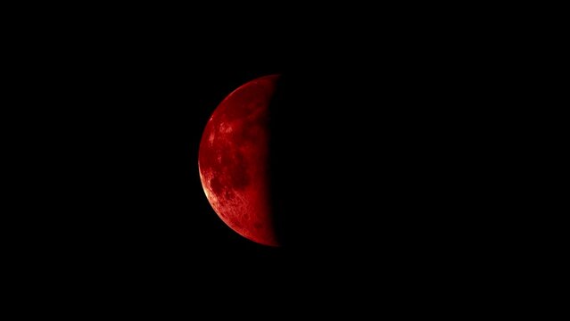 The complete phase of the blood moon