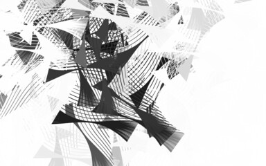 Light Gray vector texture with abstract forms.