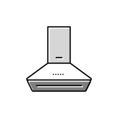 cooker hood color icon vector illustration