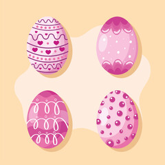 set of easter eggs