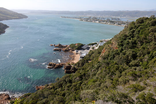 A scanic view of the sea from the Knysna Heads
