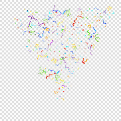 Color serpentine carnival red spiral ribbon curly