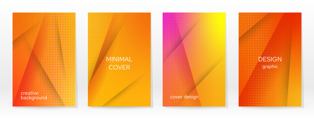 Minimal Poster. Pastel Soft. Rainbow Gradient Set.