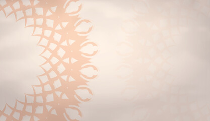 Naklejka premium Beige banner with space for your text and patterns. Typography template. Vector illustration.