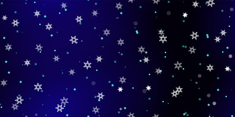 Falling Snowflakes seamless pattern flying snow