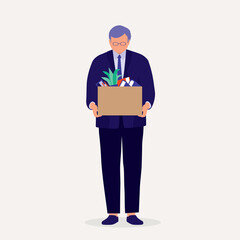 Elderly Man Employee Lost His Job.