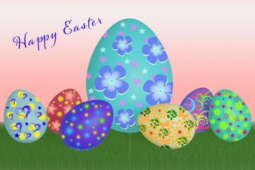 カラフルなエッグのイースターイメージ