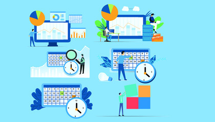 flat vector bussines man illustration asset for your project company 