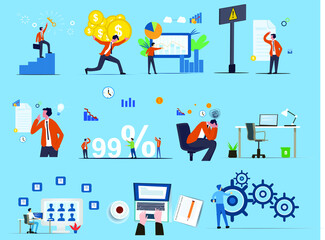 flat vector bussines man illustration asset for your project company 