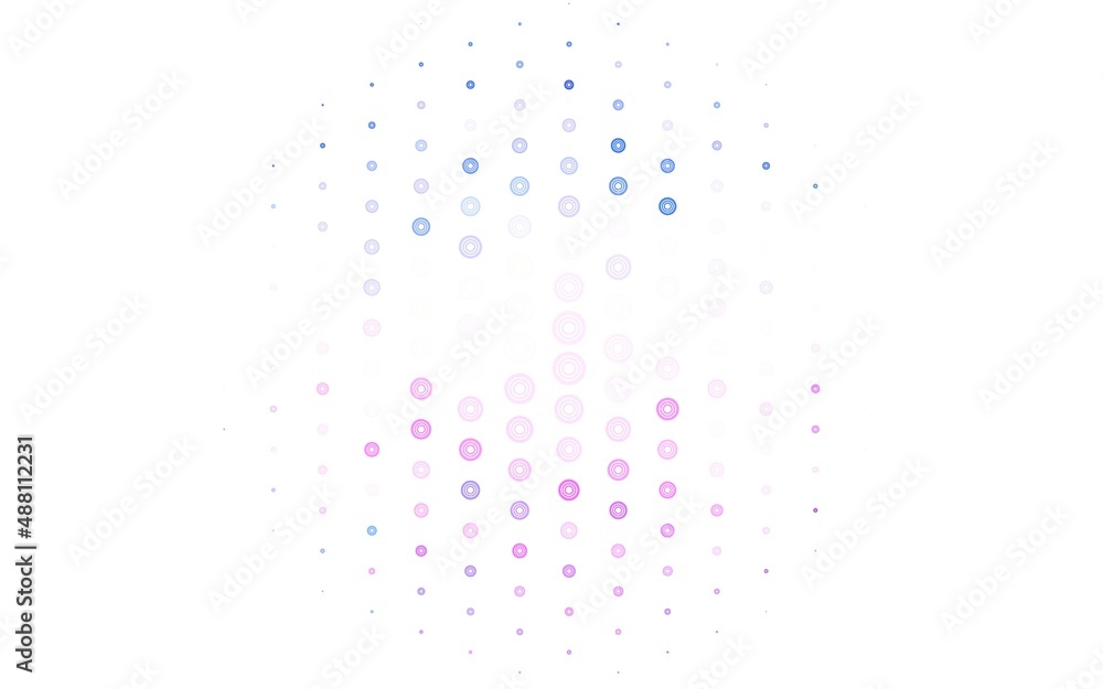 Poster light blue, red vector layout with circle shapes.