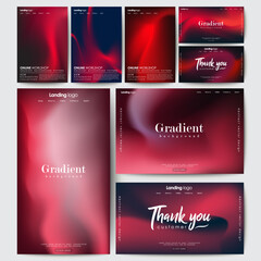 Page design inspiration with abstract background. Shades of a red gradient background pattern