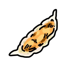 焼き餃子のイラスト