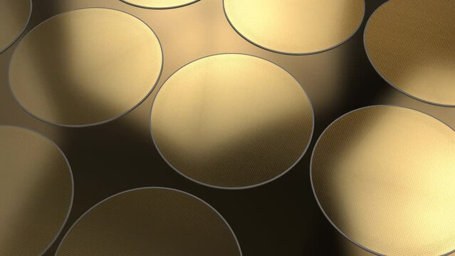 Silicon wafer plate for semiconductor manufacturing 4k footage