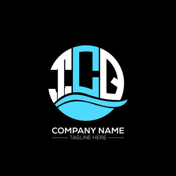TCQ logo monogram isolated on circle element design template, TCQ letter logo design on black background. TCQ creative initials letter logo concept.  TCQ letter design.