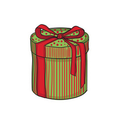 Hand-drawn coloured vector illustration of gift.