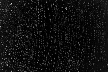 background water drops on black glass, full photo size, overlay layer design
