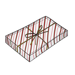 Hand-drawn coloured vector illustration of gift.