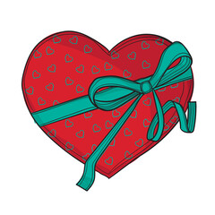 Hand-drawn coloured vector illustration of gift.