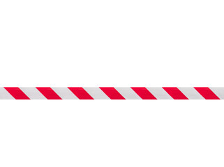 Red and White Lines of barrier tape. Striped, red and white tape that forbids passage. Red White warning tape pole fencing is protects for No entry.	