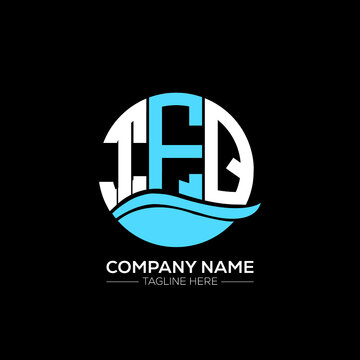 TFQ logo monogram isolated on circle element design template, TFQ letter logo design on black background. TFQ creative initials letter logo concept.  TFQ letter design.