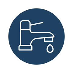 Water Faucet Isolated Vector icon which can easily modify or edit

