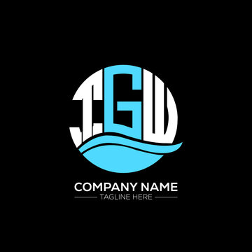 TGW logo monogram isolated on circle element design template, TGW letter logo design on black background. TGW creative initials letter logo concept.  TGW letter design.