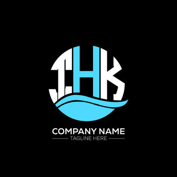 THK logo monogram isolated on circle element design template, THK letter logo design on black background. THK creative initials letter logo concept.  THK letter design.