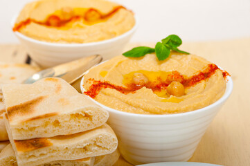Hummus with pita bread