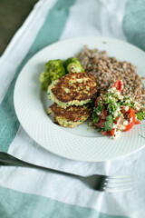 chicken cutlets with buckwheat