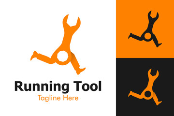 Illustration Vector Graphic of Running Tool Logo. Perfect to use for Technology Company