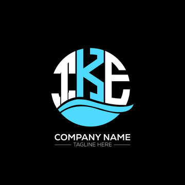 TKE logo monogram isolated on circle element design template, TKE letter logo design on black background. TKE creative initials letter logo concept.  TKE letter design.
