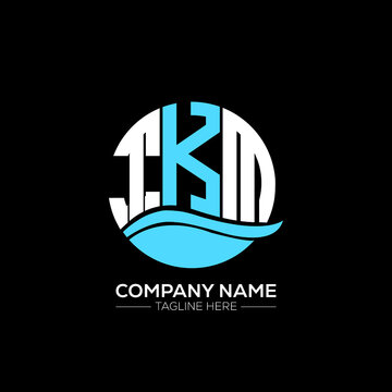 TKM logo monogram isolated on circle element design template, TKM letter logo design on black background. TKM creative initials letter logo concept.  TKM letter design.