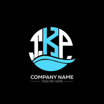 TKP logo monogram isolated on circle element design template, TKP letter logo design on black background. TKP creative initials letter logo concept.  TKP letter design.