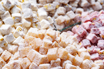 Turkish delight (lokum) at the Grand Bazaar at Istanbul