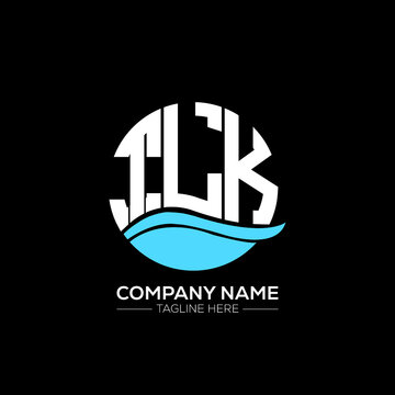 TLK logo monogram isolated on circle element design template, TLK letter logo design on black background. TLK creative initials letter logo concept.  TLK letter design.