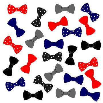 set of colorful bow ties